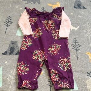 💥 5/$75 - TEA- Floral Purple Baby Romper